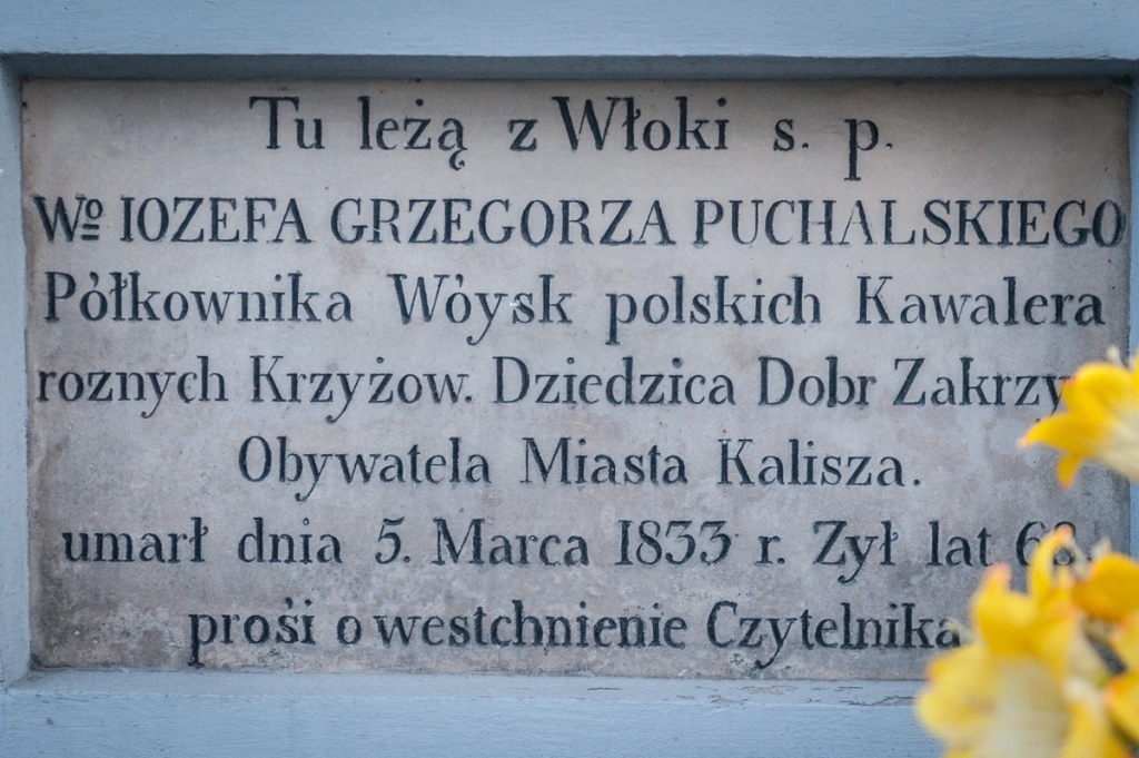 wkaliszu.pl - Kalisz on-line, Tablica nagrobna z grobu Józefa Puchalskiego