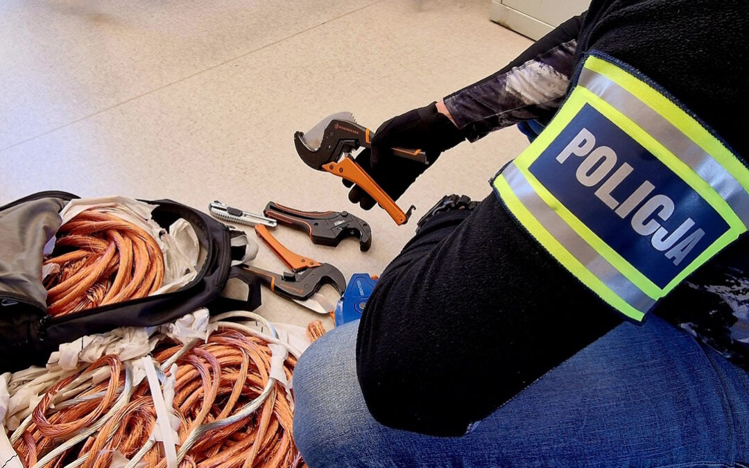 POLICJA. Ukradli kable ze stacji ładowania pojazdów elektrycznych